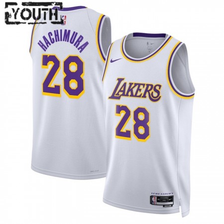 Dres Los Angeles Lakers Rui Hachimura 28 Nike 2022-23 Association Edition Bijela Swingman - Dječji
